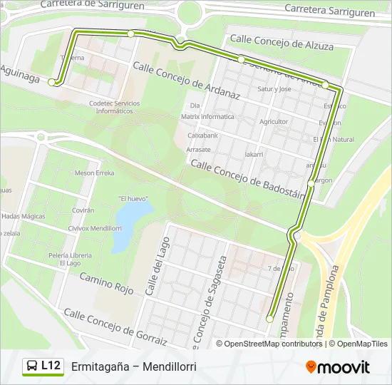 L12 Bus Line Map