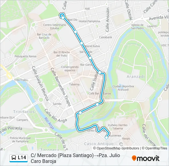 L14 Bus Line Map