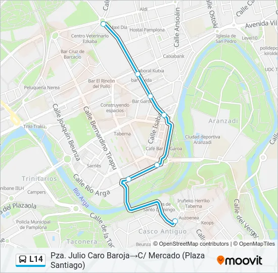L14 Bus Line Map