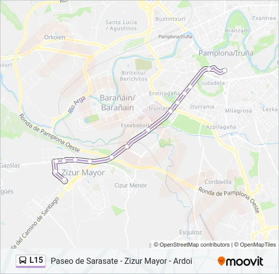 L15 Bus Line Map