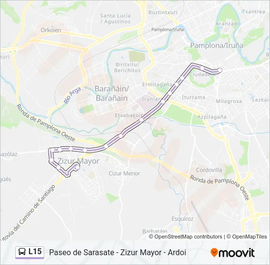 L15 Bus Line Map