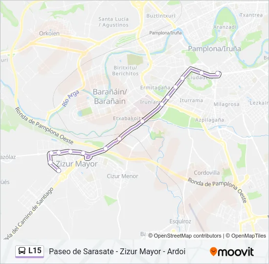L15 Bus Line Map