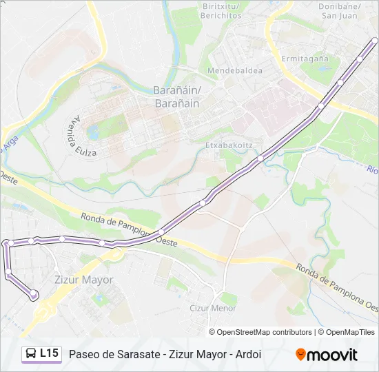 L15 Bus Line Map
