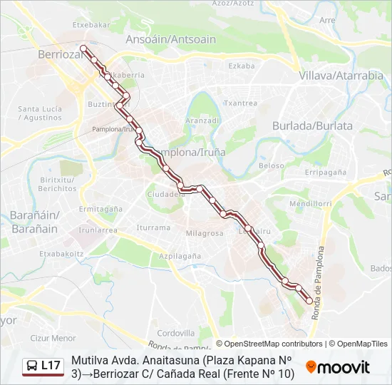 L17 Bus Line Map