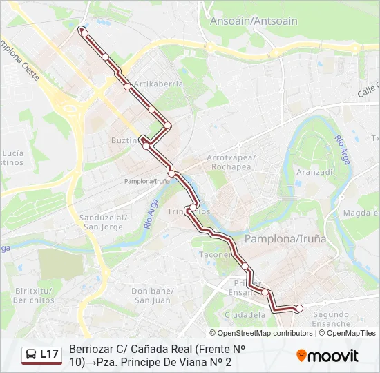 L17 Bus Line Map