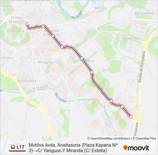 L17 Bus Line Map