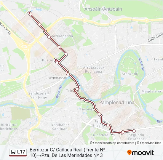 L17 Bus Line Map