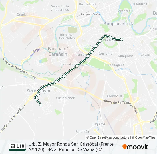 L18 Bus Line Map