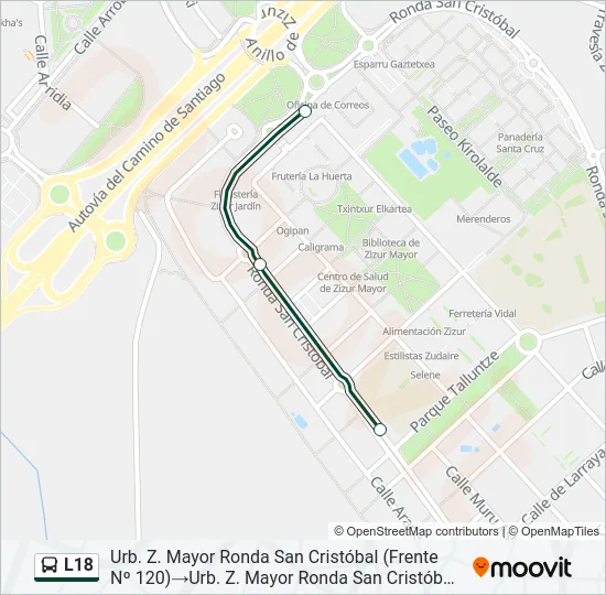 L18 Bus Line Map