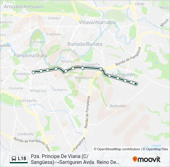 L18 Bus Line Map