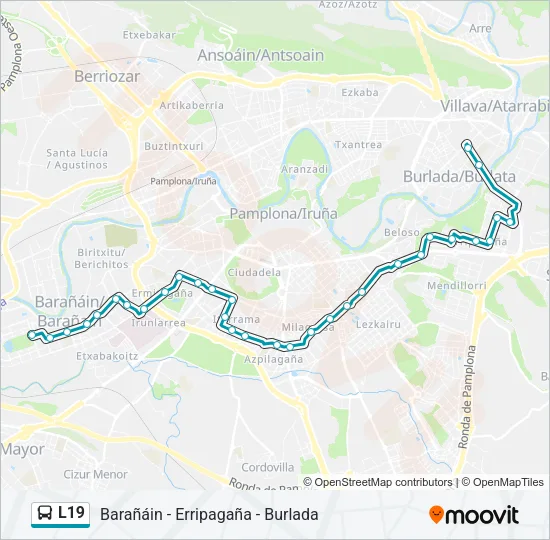L19 Bus Line Map