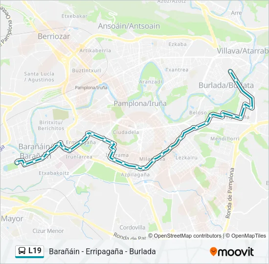 L19 Bus Line Map