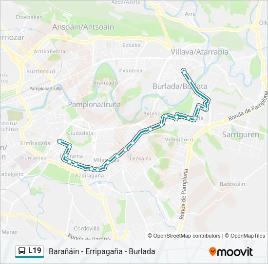L19 Bus Line Map