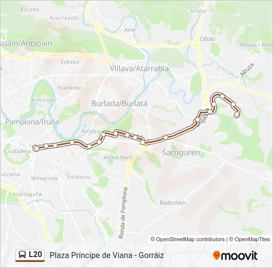 L20 Bus Line Map