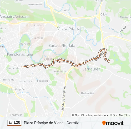 L20 Bus Line Map