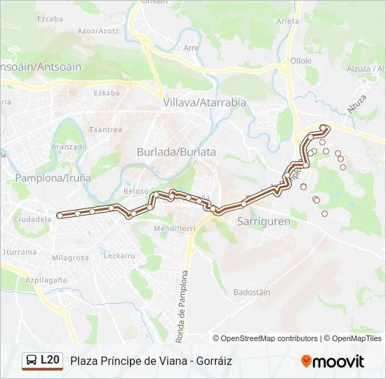 L20 Bus Line Map