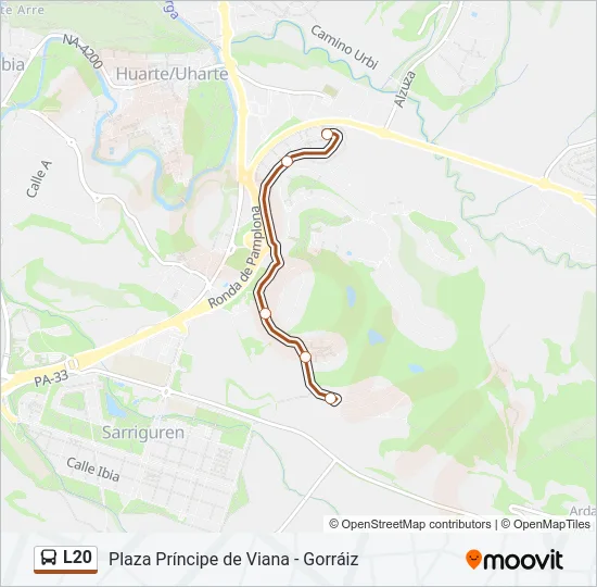 L20 Bus Line Map