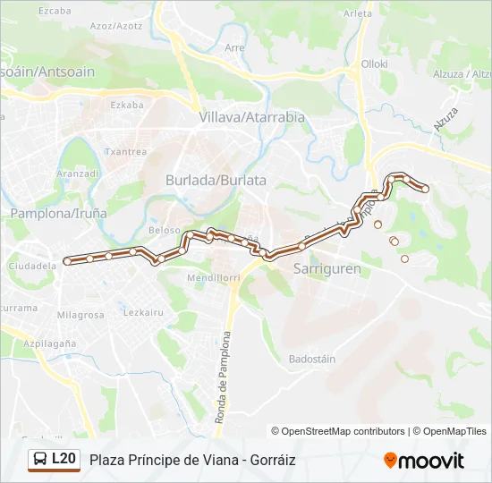 L20 Bus Line Map