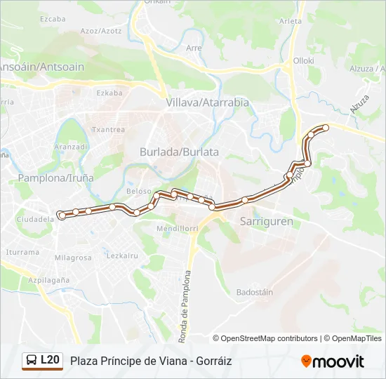 L20 Bus Line Map