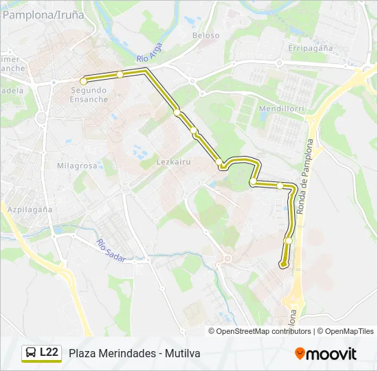 L22 Bus Line Map