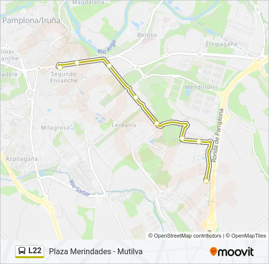 L22 Bus Line Map