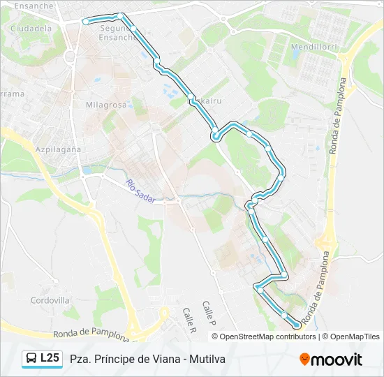 L25 Bus Line Map