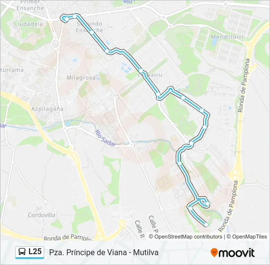 L25 Bus Line Map
