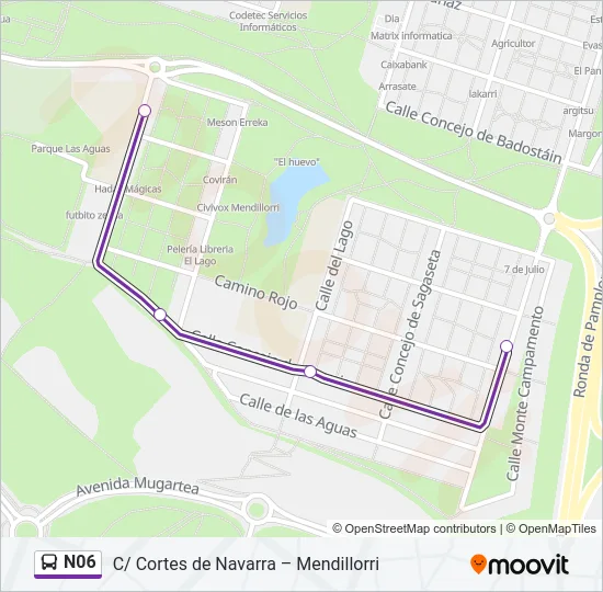 N06 Bus Line Map