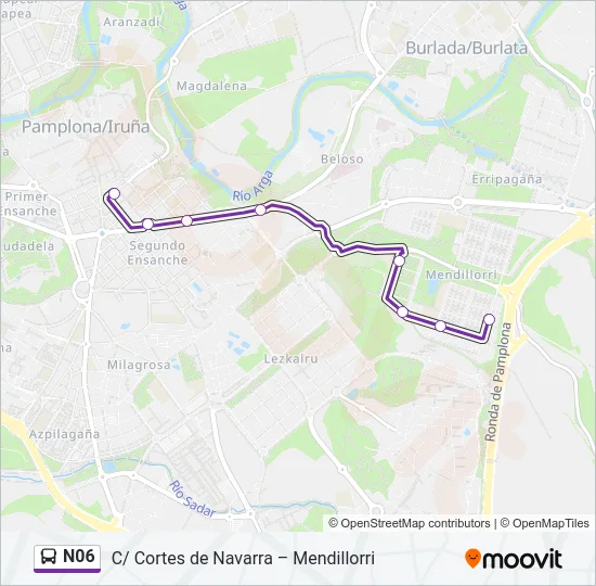 N06 Bus Line Map