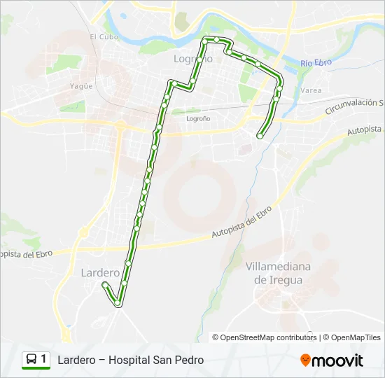 1 Bus Line Map