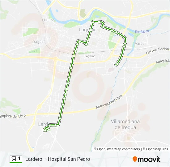 1 Bus Line Map