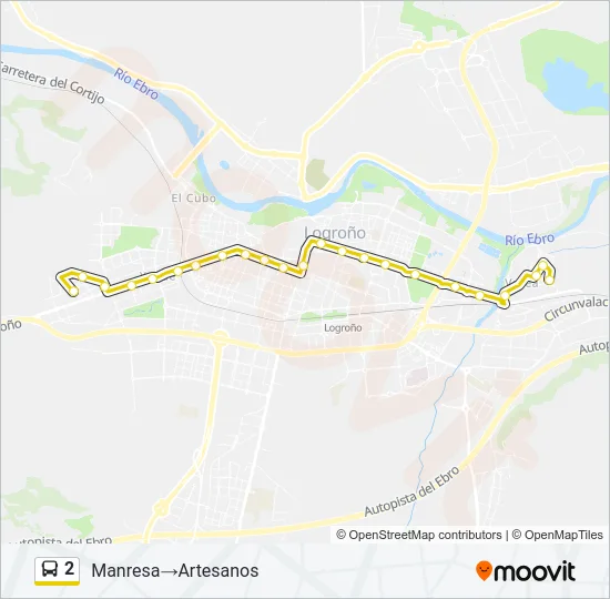 2 Bus Line Map