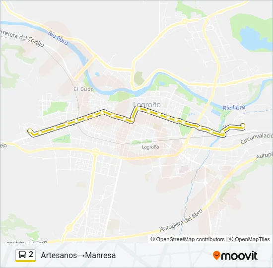 2 Bus Line Map