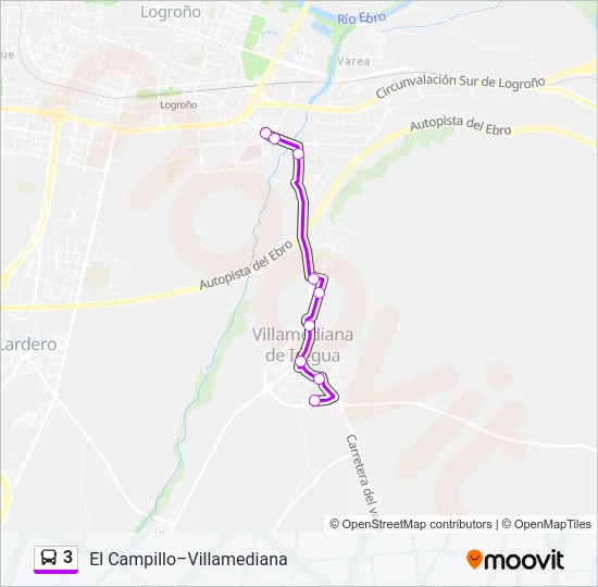 3 Bus Line Map