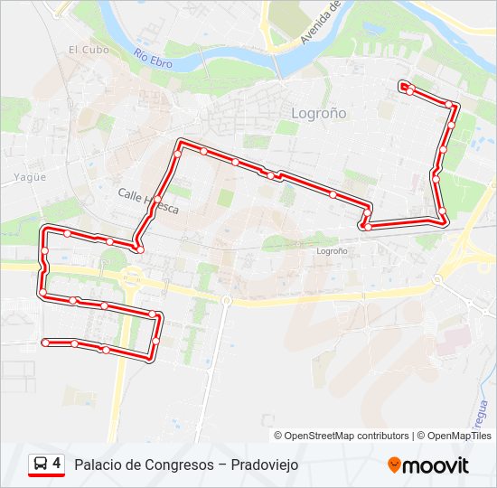 Mapa de 4 de autobús