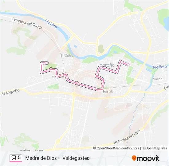 5 Bus Line Map