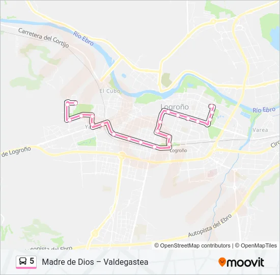 5 Bus Line Map