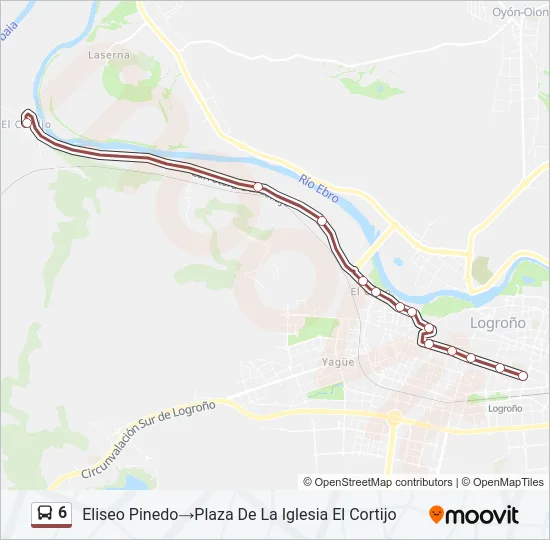 6 Bus Line Map