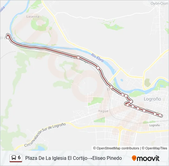 6 Bus Line Map