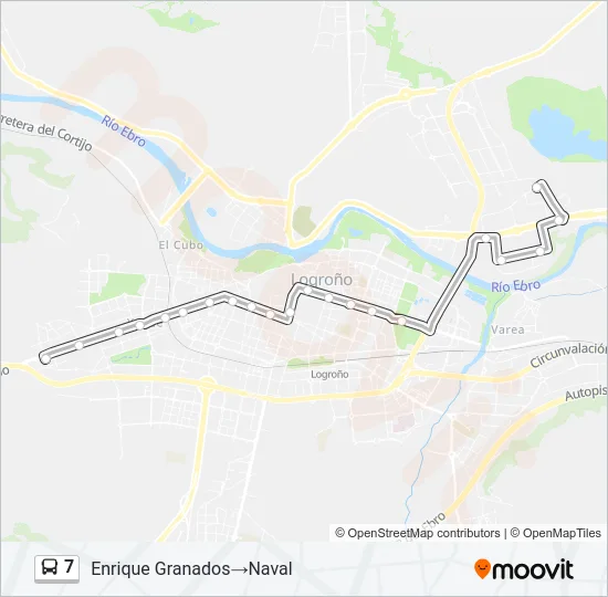7 Bus Line Map
