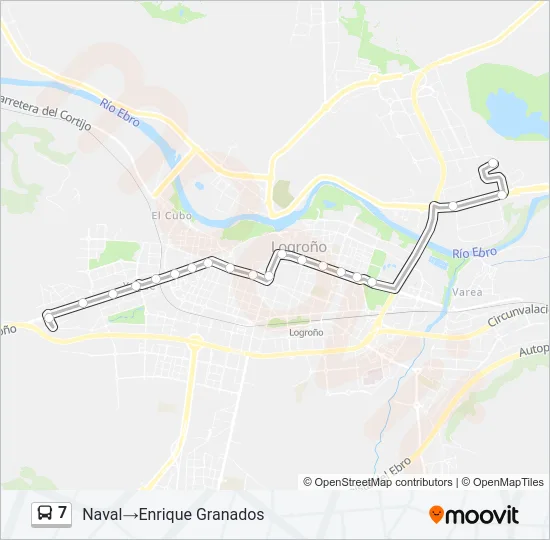 7 Bus Line Map