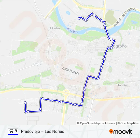 9 Bus Line Map