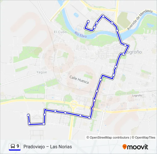 9 Bus Line Map
