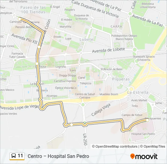 11 Bus Line Map