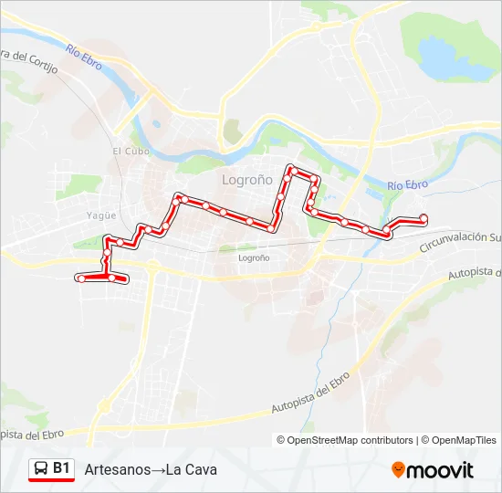 B1 Bus Line Map