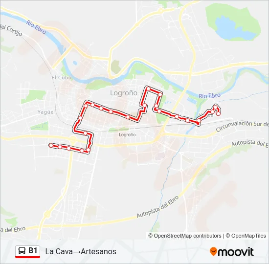 B1 Bus Line Map