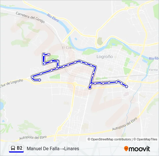 B2 Bus Line Map