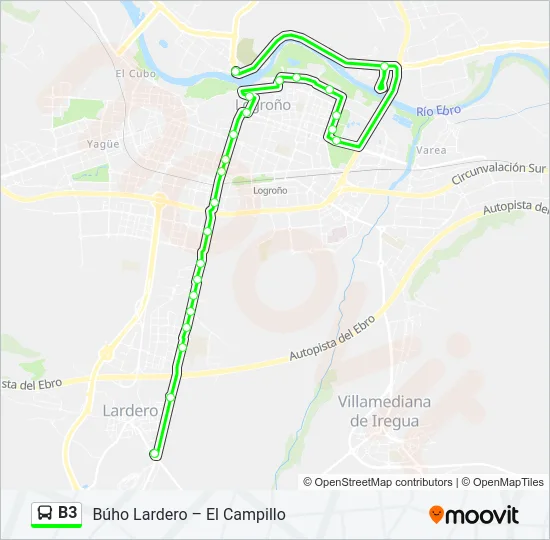 B3 Bus Line Map