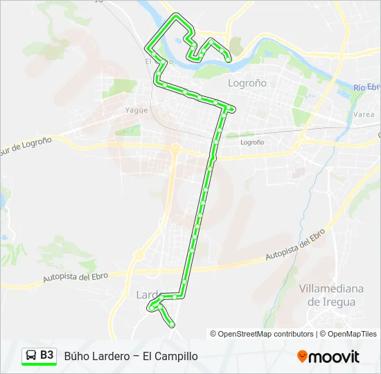 B3 Bus Line Map