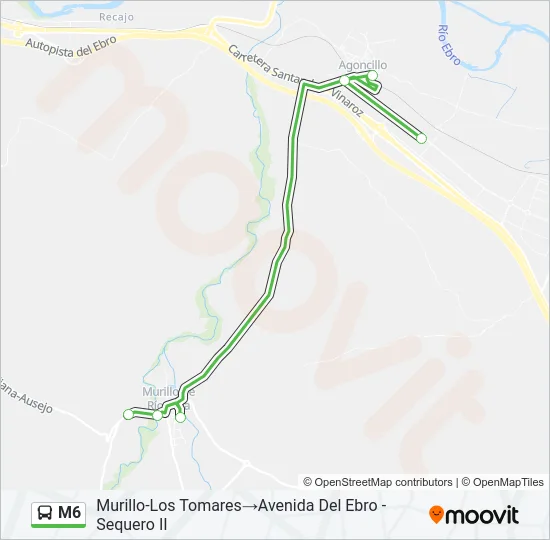 M6 Bus Line Map